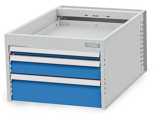 Bedrunka+Hirth závesný zásuvkový blok, s 3 zásuvkami, rôzne výšky panelov, hĺbka 735 mm, 535/111VB