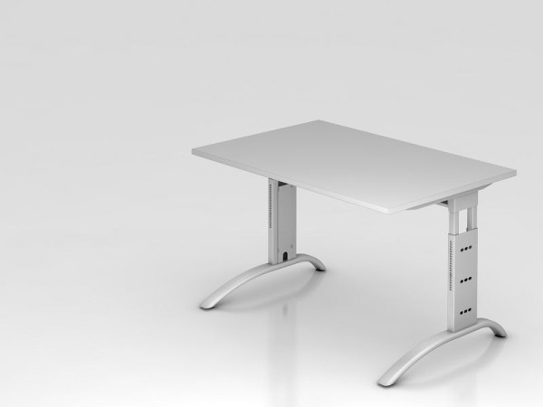 Hammerbacher písací stôl C-noha 120x80cm sivá, pracovná výška 65 - 85 cm, VFS12/5/S