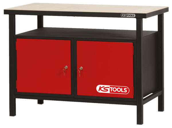 Profesionálny pracovný stôl KS Tools s 2 dverami, V840xŠ1200xH600mm, 865.0002