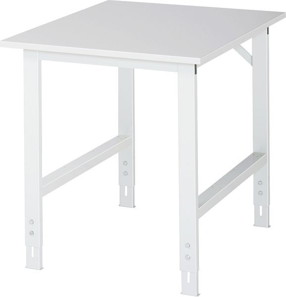 Pracovný stôl série RAU Tom (6030) - výškovo nastaviteľný, melamínová doska, 750x760-1080x1000 mm, 06-625M10-07.12