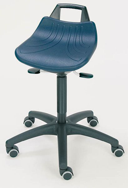 Pracovná stolička Bedrunka+Hirth, výška sedadla 630 - 890 mm, klzák, 05.96.10