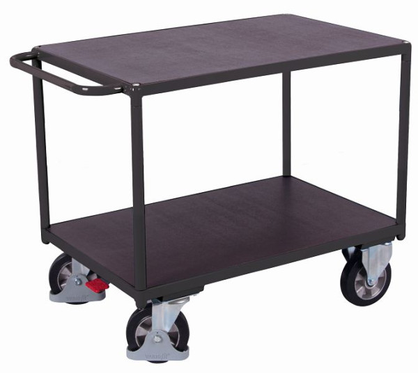 Ťažký stolový vozík VARIOfit s 2 ložnými plochami, vonkajšie rozmery: 1 190 x 700 x 925 mm (ŠxHxV), sw-700.530/AG