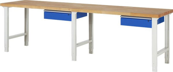 Pracovný stôl RAU séria 7000 - model 7001A1, Š3000 x H700 x V790-1140 mm, 03-7001A1-307B4H.11