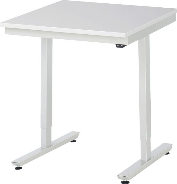 Pracovný stôl RAU série adlatus 150 (elektricky výškovo nastaviteľný), melamínová doska, 750x720-1120x800 mm, 08-AT-075-080-M