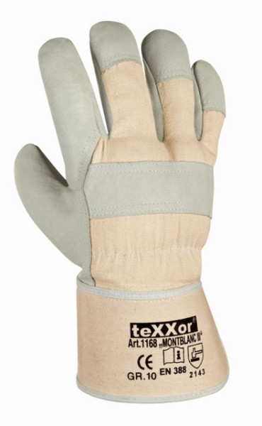 teXXor celozrnné rukavice z hovädzej kože "MONTBLANC III", veľkosť: 8, balenie: 120 párov, 1168-8