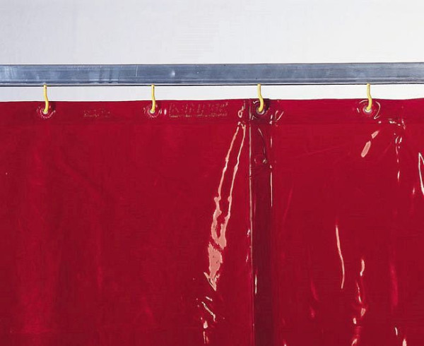 ELMAG zváračský ochranný záves červený, šírka: 1300 x výška: 2000 x 0,4 mm v súlade s prEN 1598/1994, 56251