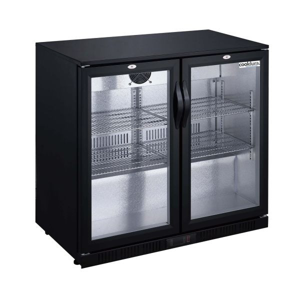 Cooldura barová chladnička 2dverová - 198 litrov, čierna/strieborná, CBB2D