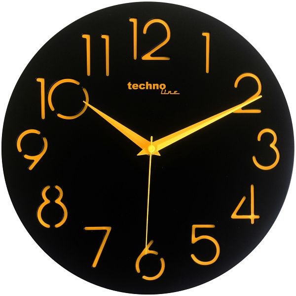 Technoline kremenné nástenné hodiny, plastový rám, rozmery: Ø 290 mm, WT 7230