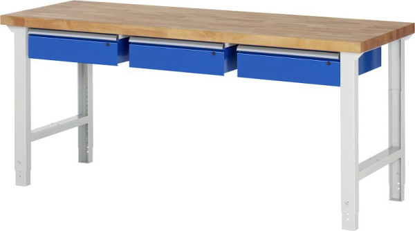 Pracovný stôl RAU séria 7000 - model 7003-1, Š2000 x H700 x V790-1140 mm, 03-7003A1-207B4H.11