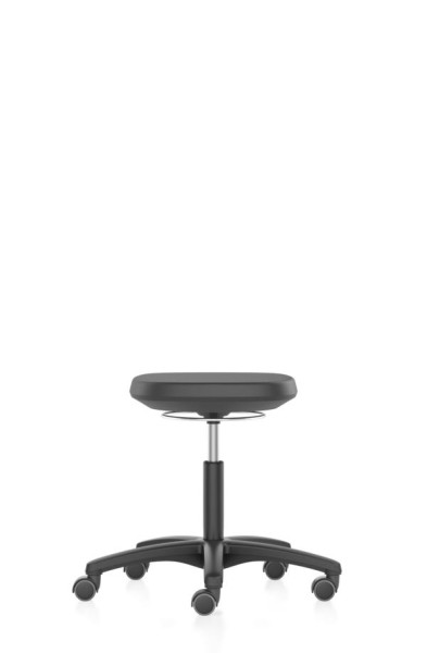 bimos priemyselná a laboratórna stolička Labsit s kolieskami, sedadlo V.450-650 mm, PU pena, 9127-2000