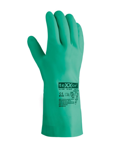 teXXor rukavice na ochranu proti chemikáliám NITRIL, veľkosť: 7, balenie: 144 párov, 2360-7