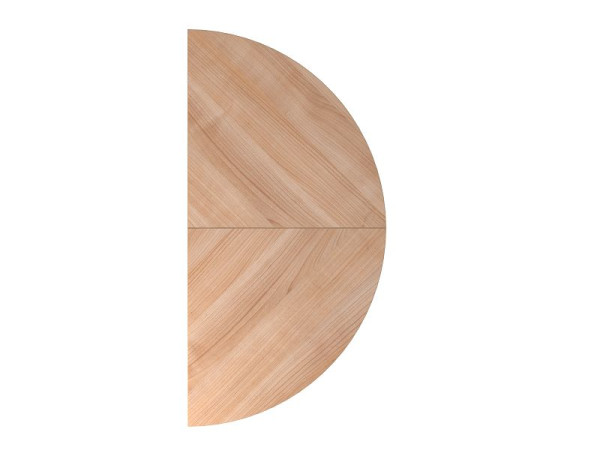 Prídavný stôl Hammerbacher 2xštvrťkruh QA160, 160 x 80 cm, doska: orech, hrúbka 25 mm, oporná základňa z grafitu, pracovná výška 68-76 cm, VQA160/N/G