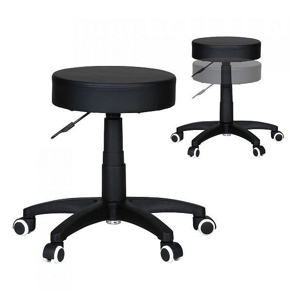 Amstyle stolička Leon S Design Pracovná stolička z umelej kože čierna, SPM1.036