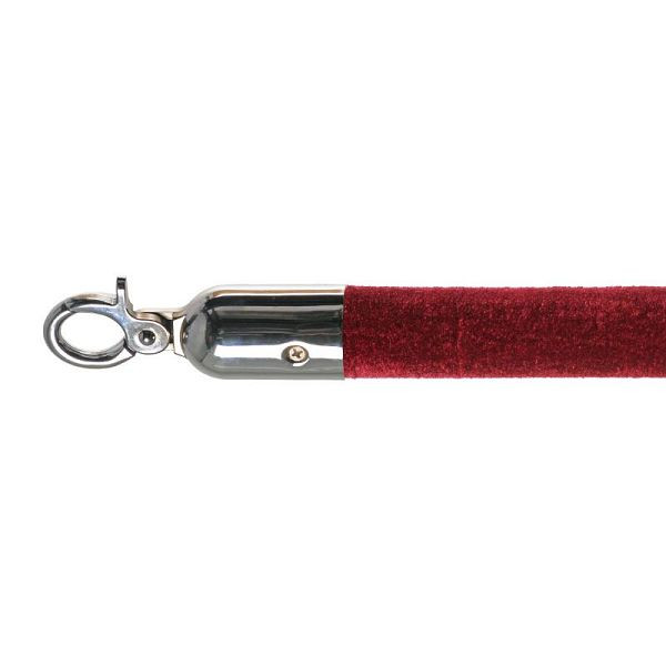 VEBA bariérová šnúra velúrová červená, leštená, Ø 3cm, dĺžka 157 cm, 10103RC