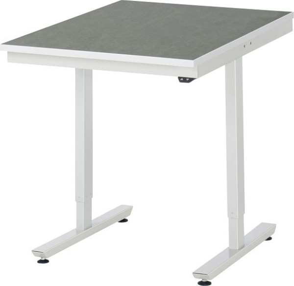 Pracovný stôl RAU série adlatus 150 (elektricky výškovo nastaviteľný), pracovná doska s linoleom/univerzálnym poťahom, 750x720-1120x1000 mm, 08-AT-075-100-L