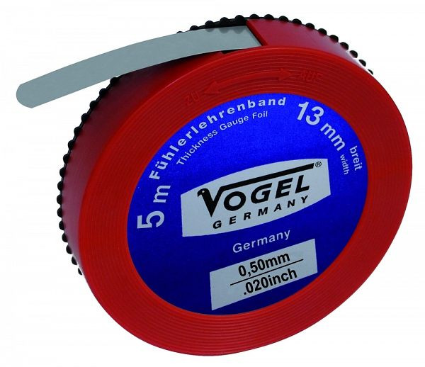 Vogel, Nemecko, páska na mierku, kalená pružinová oceľ, 0,50 mm / 0,020 palca, 455050