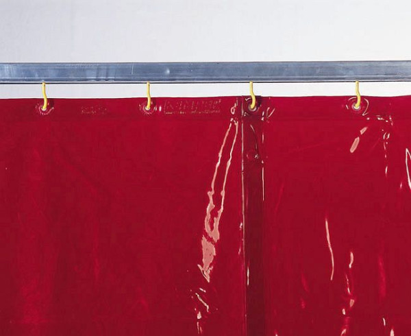 ELMAG zváračský ochranný záves červený, šírka: 1300 x výška: 2200x0,4 mm v súlade s prEN 1598/1994, 56252