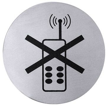 Kontaktný symbol dverí ZÁKAZ MOBILNÝCH TELEFÓNOV, 7663/002