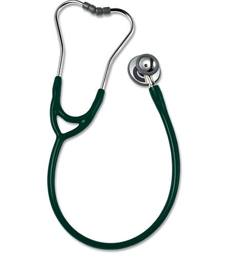 ERKA stetoskop pre dospelých s mäkkými ušnými nástavcami, 2 membránové strany (konvexná membrána), dvojkanálový tubus Finesse², farba: tmavozelená, 535.00055