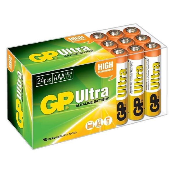 GP Ultra Battery Alkaline AAA Pack 24, FS710