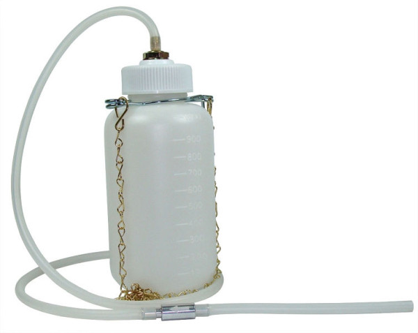 Stahlmaxx zberná fľaša na brzdovú kvapalinu, s reťazou, hadicou a spätnou zarážkou, XXL-101751