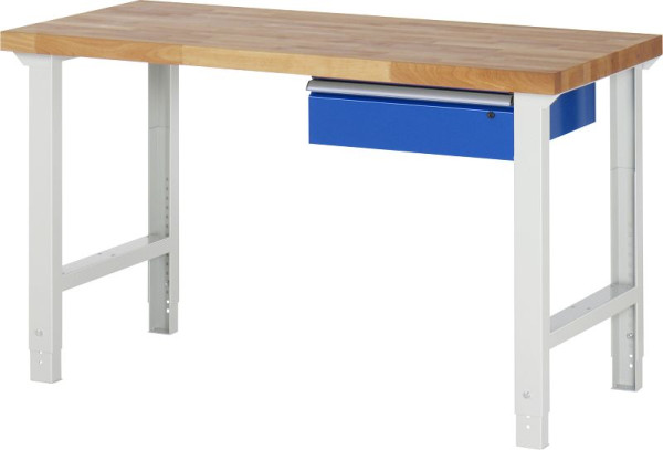 Pracovný stôl RAU séria 7000 - model 7001A1, Š1500 x H700 x V790-1140 mm, 03-7001A1-157B4H.11