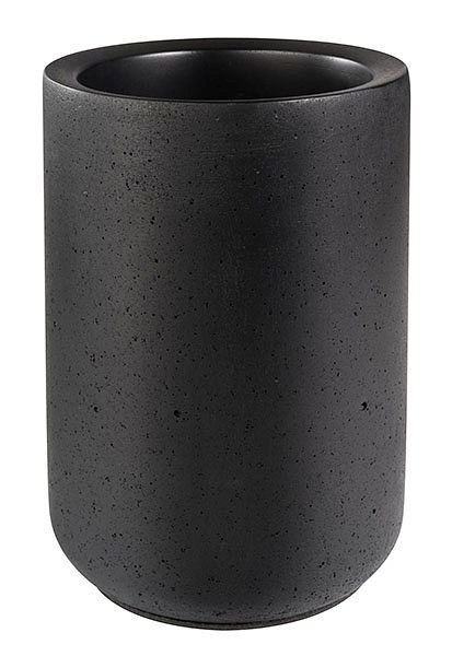 APS chladič fliaš -ELEMENT BLACK-, vonkajší Ø 12 cm, výška: 19 cm, betón, čierny, vnútorný Ø 10 cm, na fľaše 0,7 - 1,5 l, 36099