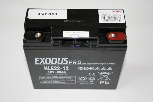 ELMAG batéria 12 V 'EXODUS' pre START TRUCK 5000/2500 (2200/4400) (2x) a START BOOSTER 2500 (2200) (1x), 9505188