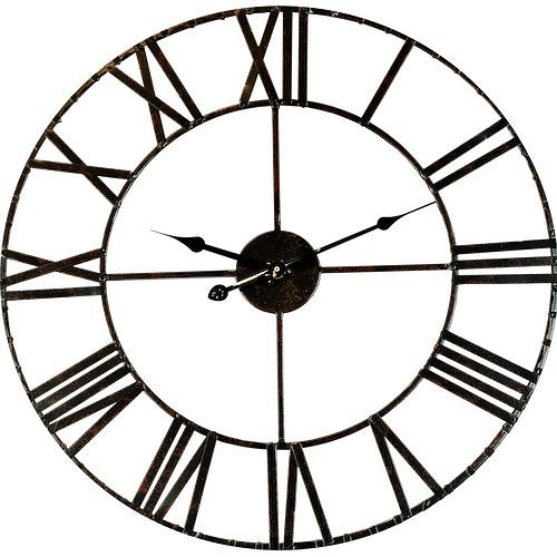 Technoline kremenné nástenné hodiny čierne, kovové, rozmery: Ø 60 cm, 306874
