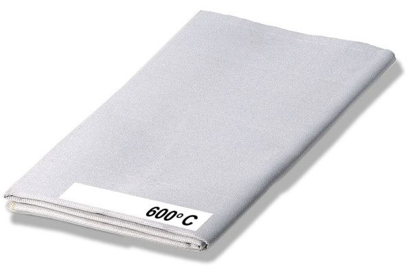 ELMAG zváracia deka materiál sklenená tkanina, 1000x1000 mm, jednostranne potiahnutá alufixom do 600°C, 55266