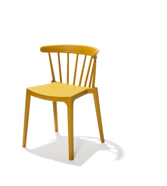 VEBA Windson stohovacia stolička okrová žltá, polypropylén, 54x53x75cm (ŠxHxV), 50904