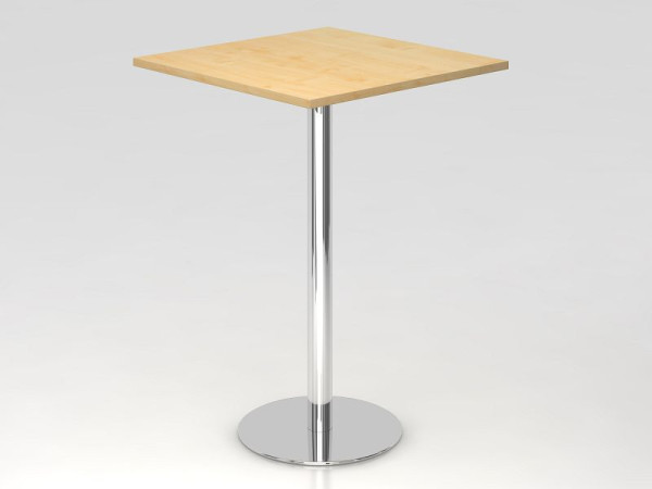 Hammerbacher barový stôl 80x80cm javor/chróm, chrómovaný rám, VSTH88/3/C