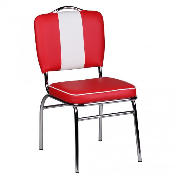 Wohnling jedálenská stolička Elvis American Diner 50s retro červená biela, WL1.715