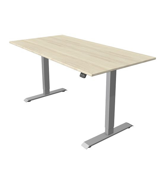 Kompaktný stôl Kerkmann Š 1600 x H 800 mm, elektricky výškovo nastaviteľný od 740-1230 mm, javor, 10227250