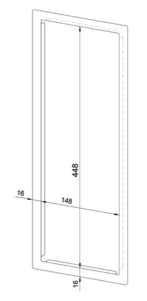 Wagner EWAR krycí rámček pre rozmery zariadenia 148x448, matný povrch, 768643