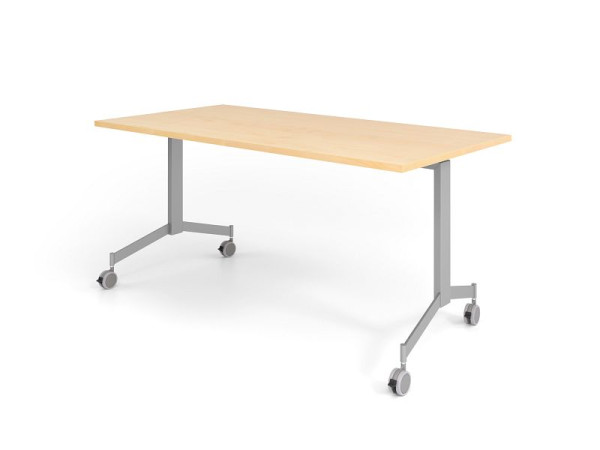 Hammerbacher mobilný skladací stôl 160x80cm, javor, stolová doska sklopná o 90°, VKF16/3/S