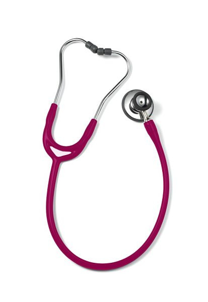 ERKA stetoskop pre dospelých s mäkkými ušnými nástavcami, membránová strana (dvojmembránová) a lieviková strana, dvojkanálový tubus Presný, farba: ružovo ružová, 531.00081