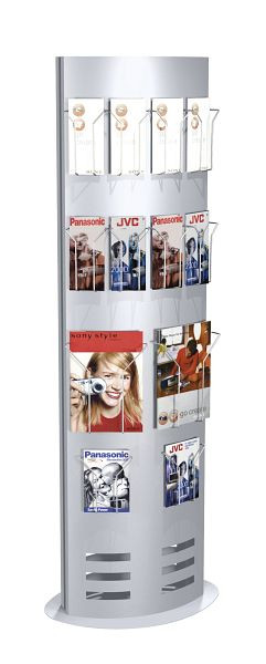 Kerkmann tec-art informačný stĺpik, široký, Š 600 x H 320 x V 1650 mm, hliník strieborný, 44695714