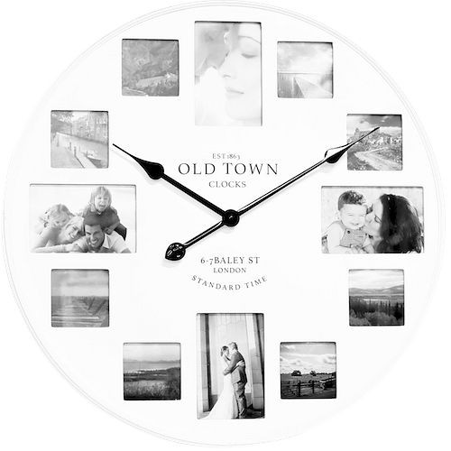Technoline "Staré mesto" kremenné nástenné hodiny, obrázky namiesto čísel, materiál MDF, rozmery: Ø 60 cm, 774141