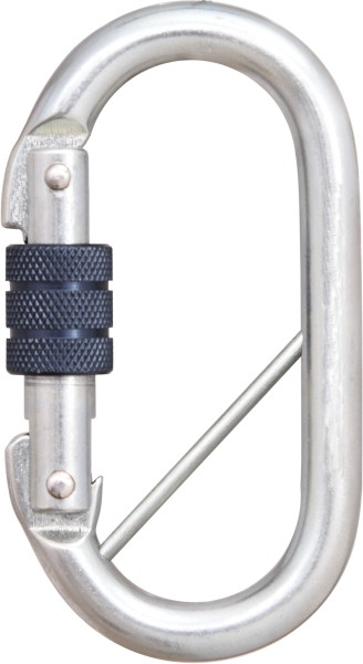 Karabína Funcke FSK8, oceľová skrutkovacia karabína s kolíkom, šírka otvoru: 18 mm, oválna, 70020123
