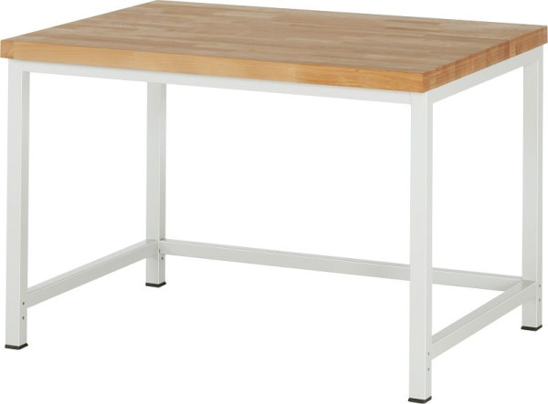 Pracovný stôl RAU séria 8000 - rámová konštrukcia (zváraný rám), 1250x840x900 mm, 03-8000-1-129B4S.12