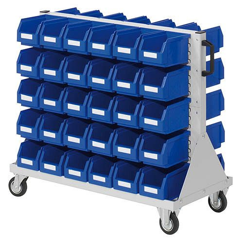 Bedrunka+Hirth vozík veľkosť 2, 60 úložných boxov, rozmery v mm (ŠxHxV): 1000 x 500 x 890, 04.03.0913