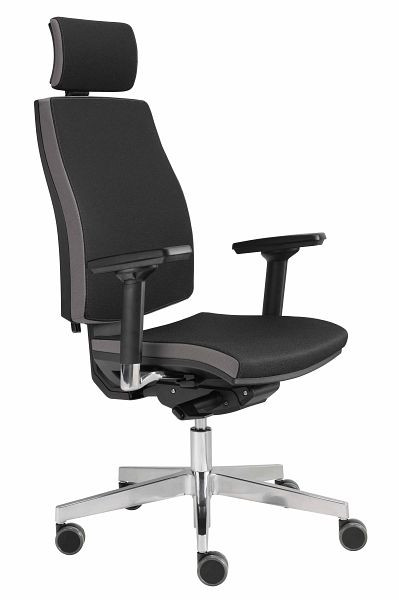 Kancelárska otočná stolička Hammerbacher Premium 1 čierna, výška 116-133 cm, šírka sedu 50 cm, VSDP1/D