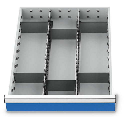 Bedrunka+Hirth zásuvkové vložky T736 R 18-24, pre výšku panelu 100/125 mm, 2 x MF 600 mm, 6 x TW 150 mm, 113BLH100