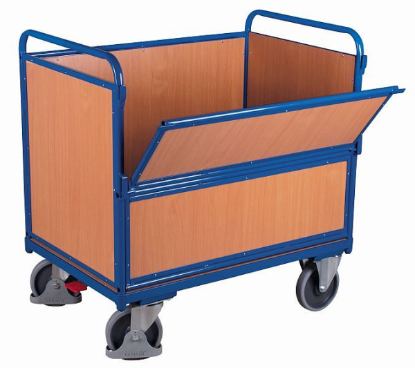 Drevený boxový vozík VARIOfit, vonkajšie rozmery: 1 260 x 815 x 1 095 mm (ŠxHxV), sw-800.406