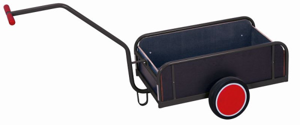 Ručný vozík VARIOfit s bočnou stenou, vonkajšie rozmery: 1 560 x 645 x 780 mm (ŠxHxV), súprava kolies: celogumové obruče, zu-1284/AG
