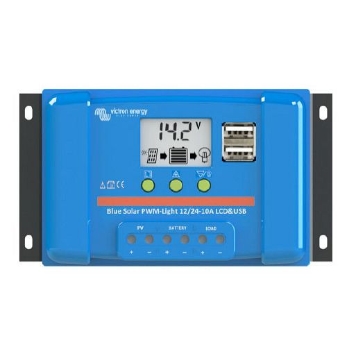 Solárny regulátor nabíjania Victron Energy BlueSolar PWM-LCD&USB 12/24V-20A, 321838
