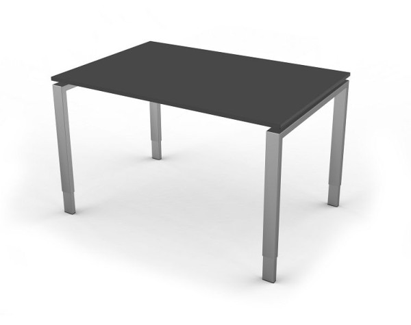 Písací stôl Kerkmann so 4 nohami, tvar 5, š 1200 x h 800 x v 680-820 mm, antracit, 11416013