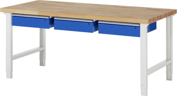 Pracovný stôl RAU séria 7000 - model 7003-1, Š2000 x H900 x V790-1140 mm, 03-7003A1-209B4H.11