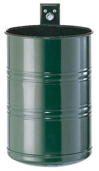 Renner odpadkový kôš cca 35 l, nedierovaný, na montáž na stenu a stĺpik, žiarovo zinkovaný a práškovo lakovaný, machovo zelený, 7004-01PB 6005